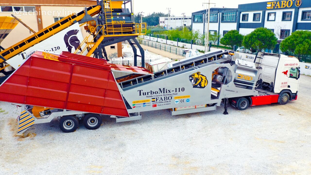 FABO TURBOMIX-110 Mobile Concrete Batching Plant planta de hormigón nueva