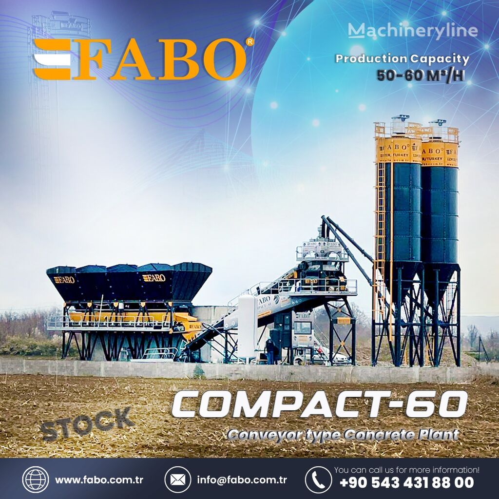 FABO BETONNYY ZAVOD FABOMIX COMPACT-60 | NOVYY PROEKT  planta de hormigón nueva