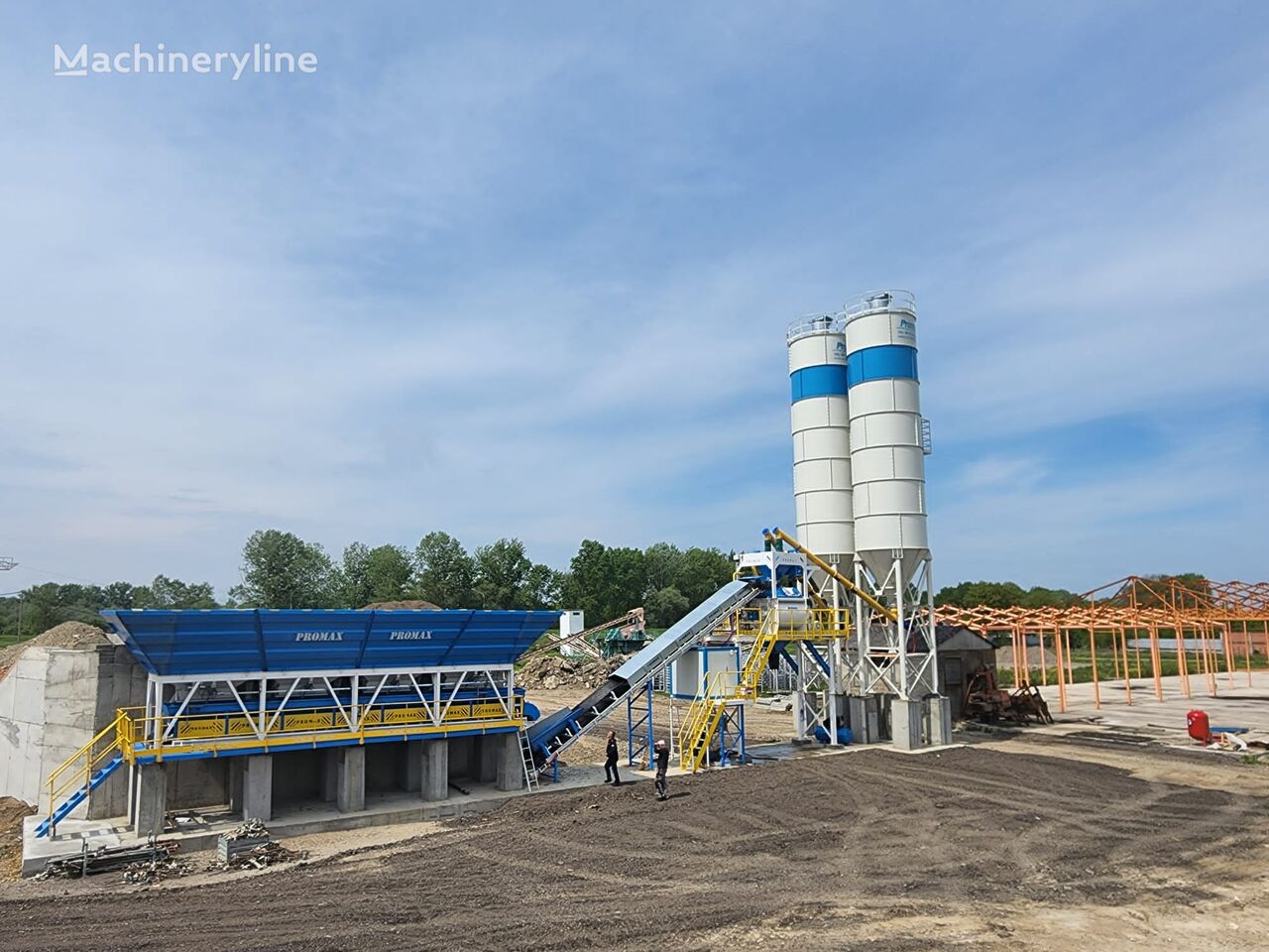 Promax Compact Concrete Batching Plant C100-TWN-LINE (100m3/h) planta de hormigón nueva