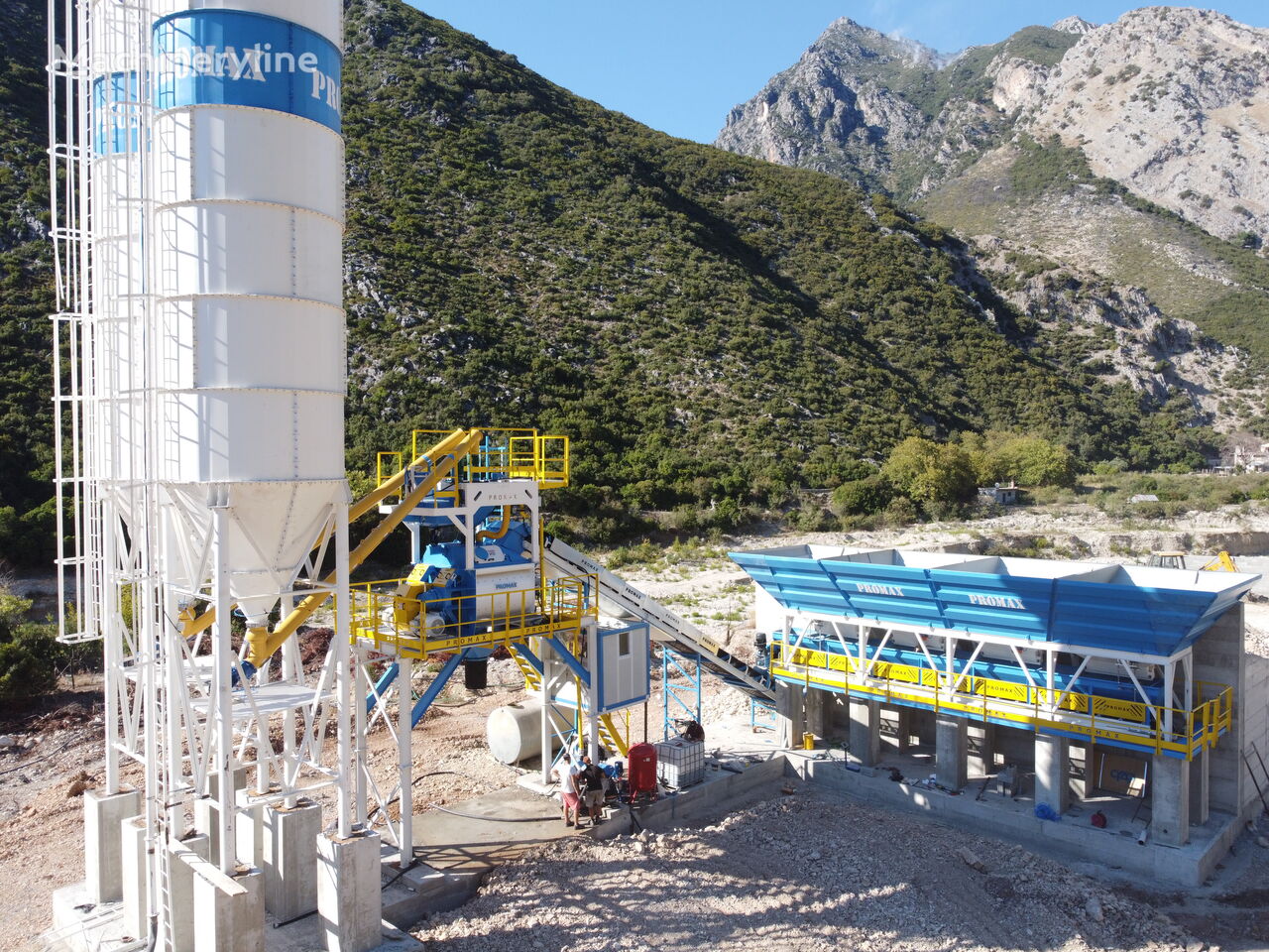 Promax Compact Concrete Batching Plant C100-TWN-LINE (100m3/h) planta de hormigón nueva