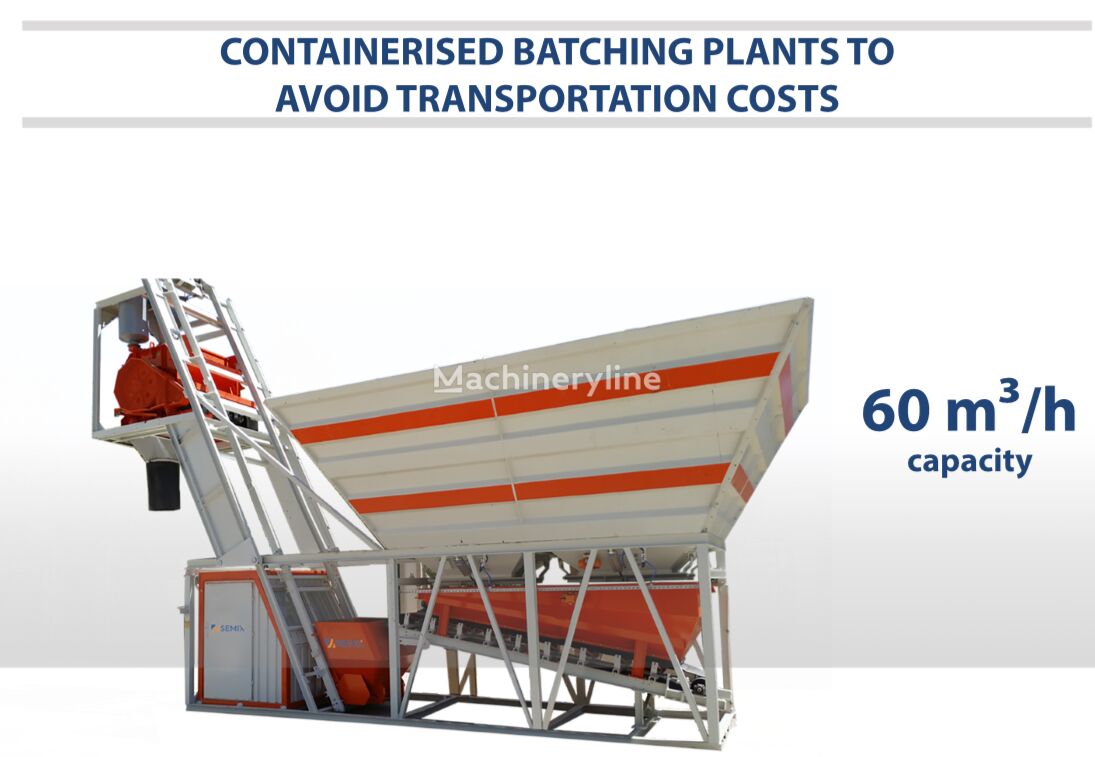 Semix Compact 60 Concrete Batching Plant  Containerised planta de hormigón nueva