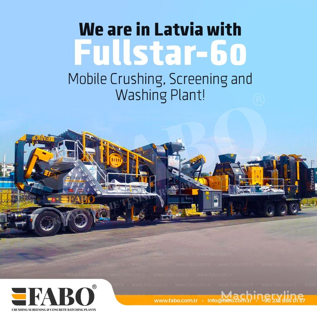 FABO FULLSTAR-60 Crushing, Washing & Screening Plant | Ready in Stock planta trituradora móvil nueva