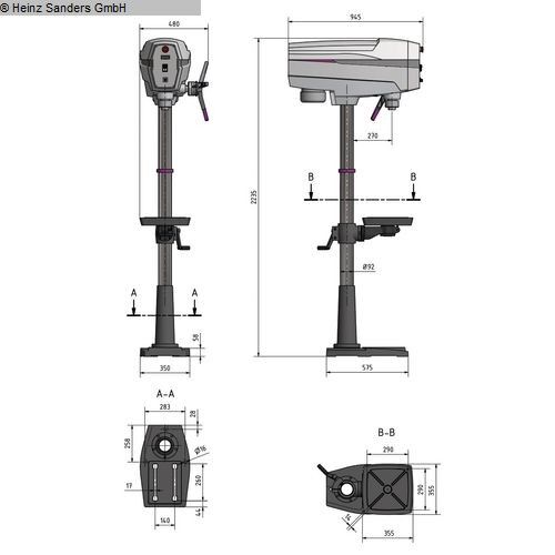 Opti drill DP 33 Aktions-Set taladro de columna nueva